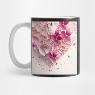 Beautiful valentine heart made of flowers ! Mug